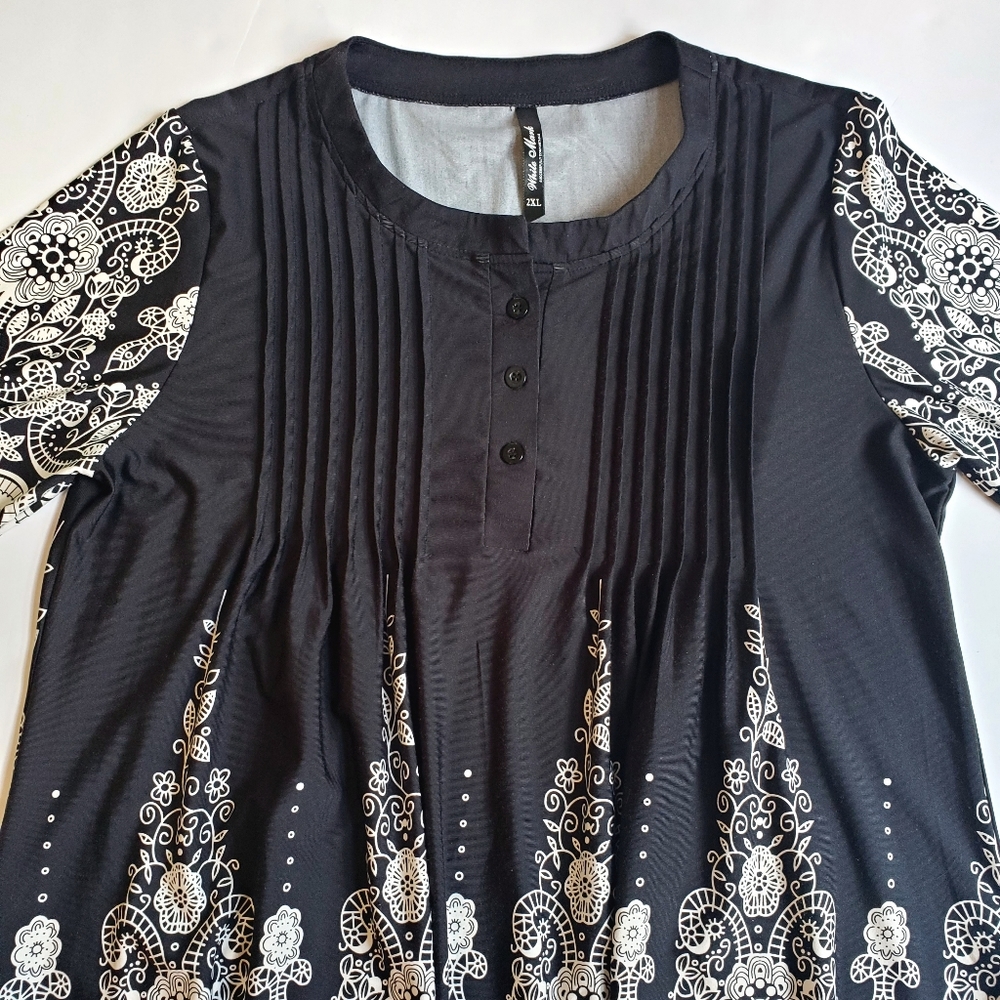 🚫SOLD🚫 White Mark Dulce Tunic Top Plus Size 2X - Picture 3 of 10